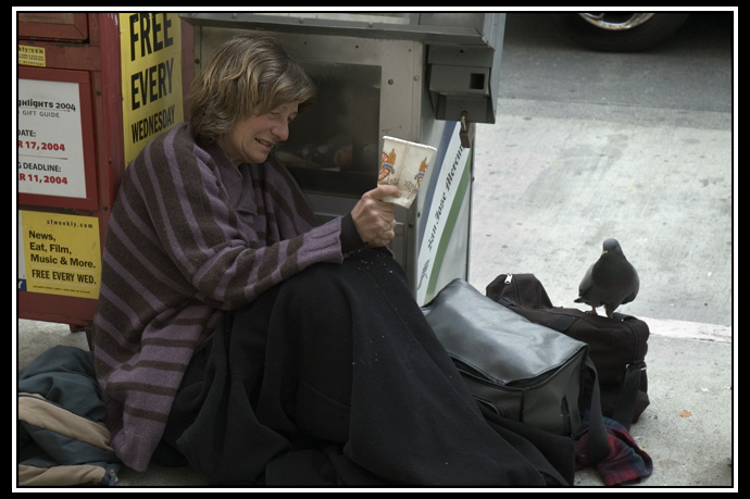 homeless woman