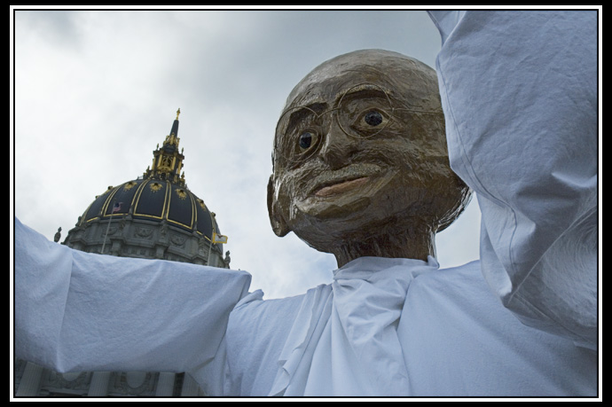 end of march at Civic Center