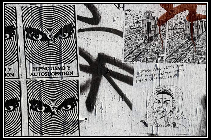 posters and grafitti