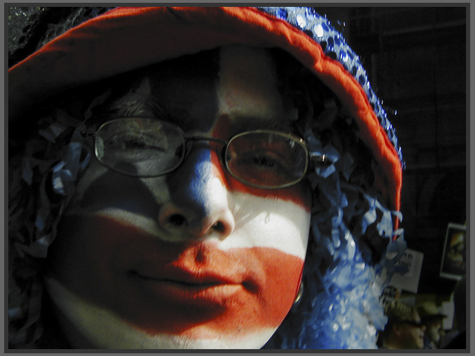 woman in clown makeup